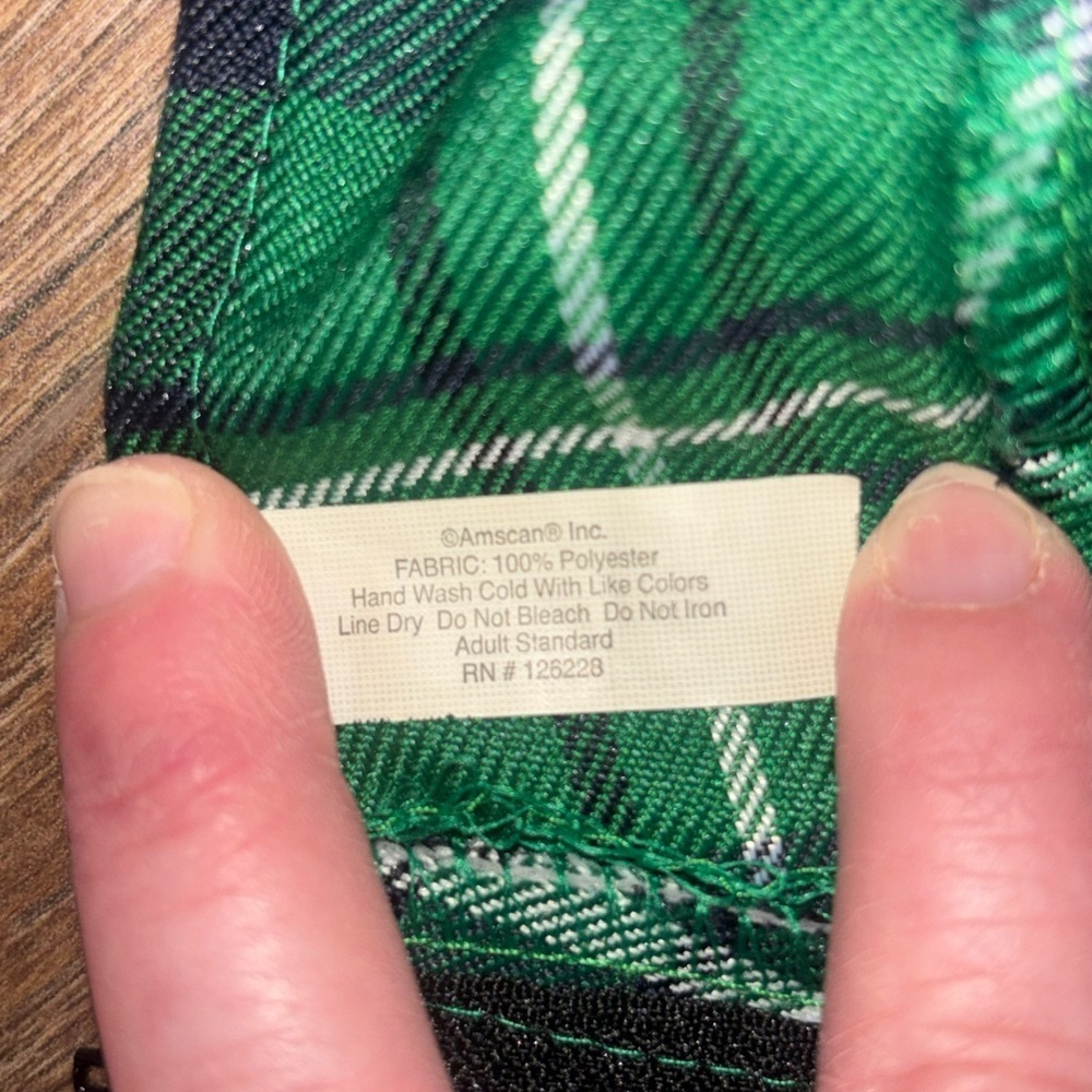 ☘️ St Patrick’s Day ladies green plaid polyester micro mini skirt (one size) 🍀 - Picture 5 of 5